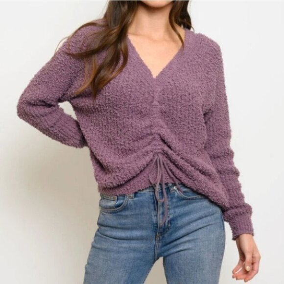 Purple popcorn sweater top - Picture 6 of 8